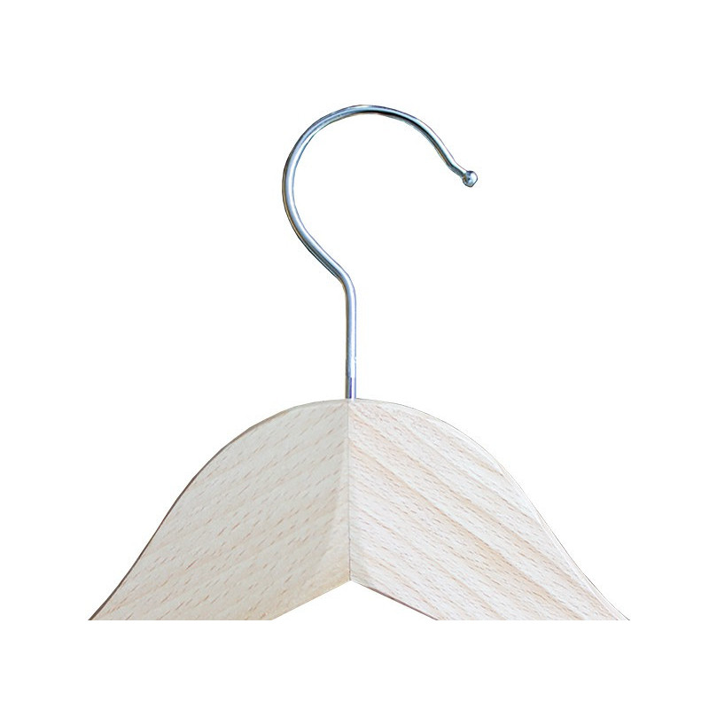 Percha de Hotel de Madera de Haya Natural con Gancho | Merveyl