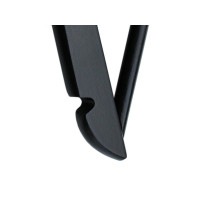 Percha Antirrobo Negra de Madera con Barra para Pantalones | Merveyl