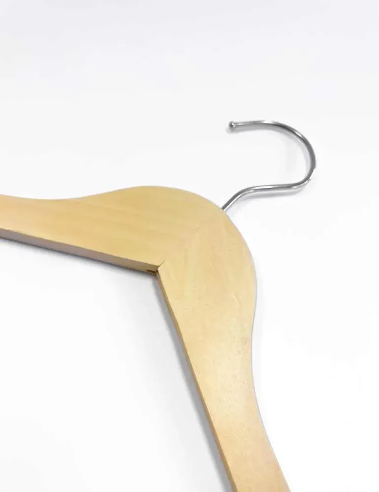 Percha de madera de haya con muescas para hostelería | Merveyl