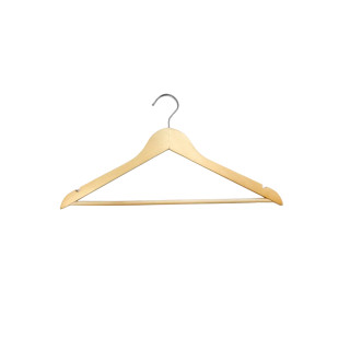 Percha de madera de haya con muescas para hostelería | Merveyl