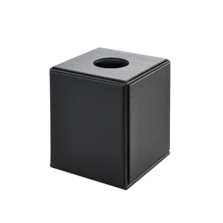 Caja para pañuelos cuadrada Highland Corby | Caja de cuero para hotel