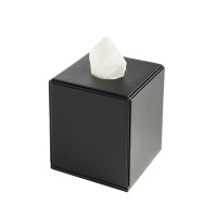 Caja para pañuelos cuadrada Highland Corby | Caja de cuero para hotel