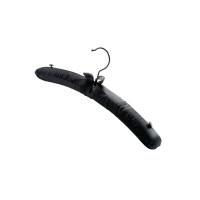 Percha de hotel acolchada de satén negro 39cm | Merveyl