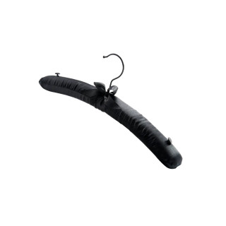 Percha de hotel acolchada de satén negro 39cm | Merveyl
