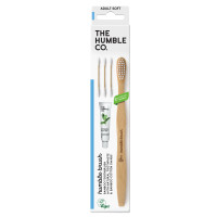 Kit dental ecológico de hotel con bastoncillos The Humble Co. Kit de higiene de hotel Cepillo, pasta de dientes y bastoncillos