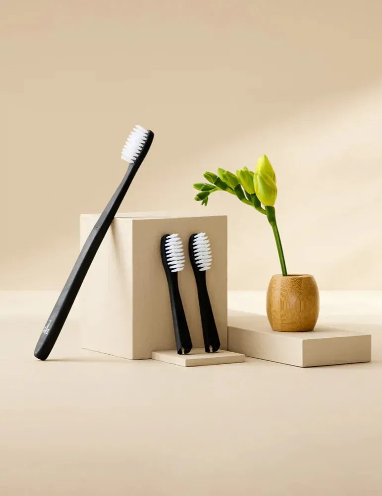 Kit dental premium Cepillo vegetal y palillos de dientes
