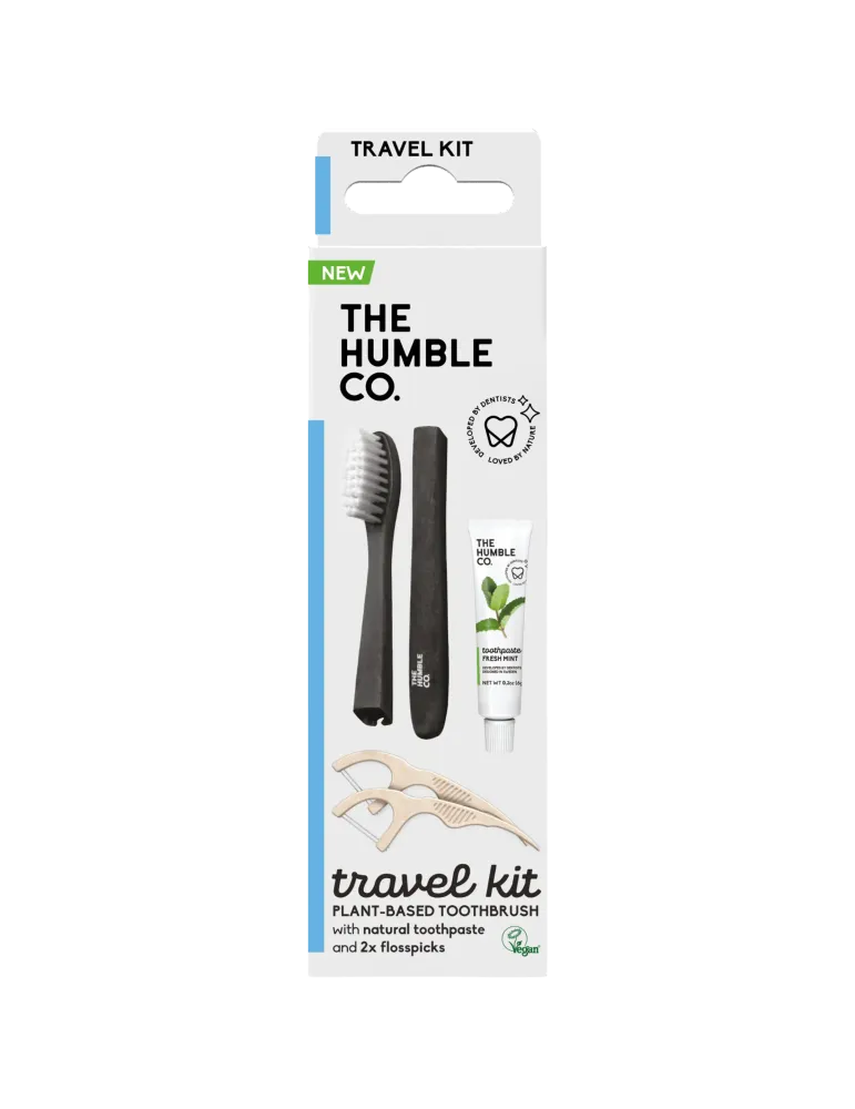 Kit dental premium Cepillo vegetal y palillos de dientes