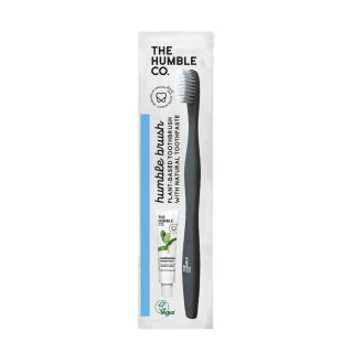 Kit dental de diseño, cepillo vegetal negro, pasta de dientes