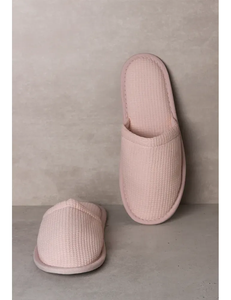 Pantuflas de Hotel Nido de Abeja Rosa Mujer | Merveyl