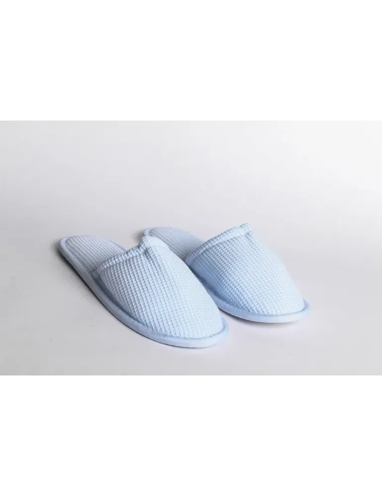 Zapatillas de hotel nido de abeja azul para hombre | Merveyl