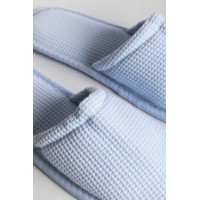 Zapatillas de hotel nido de abeja azul para hombre | Merveyl