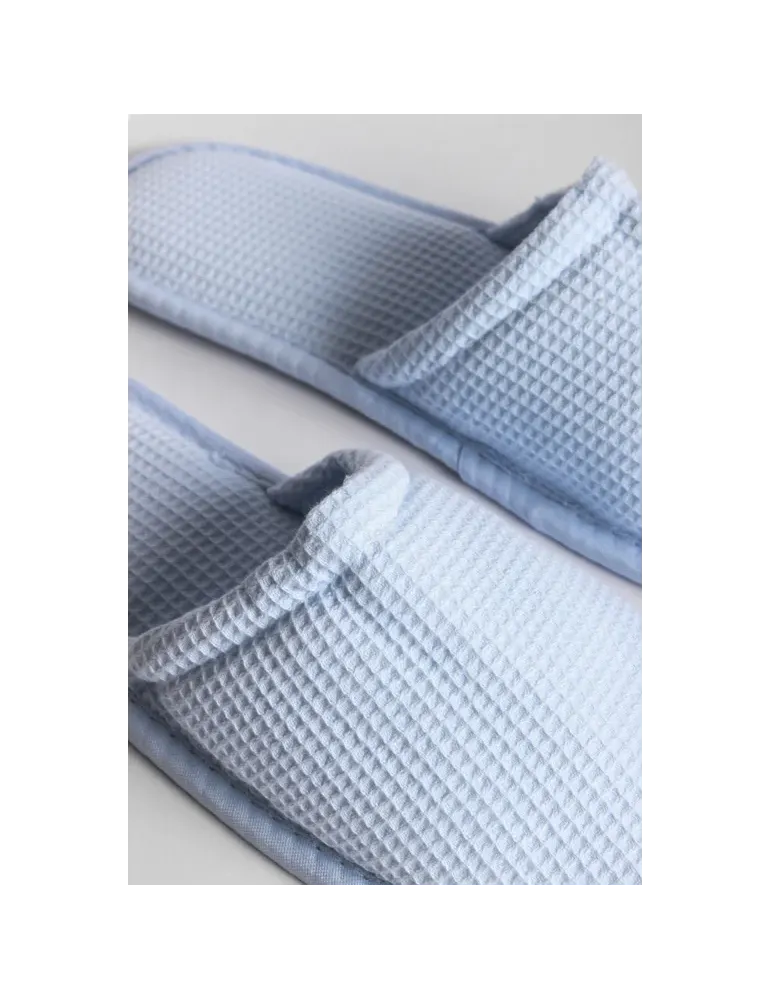Zapatillas de hotel nido de abeja azul para hombre | Merveyl