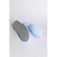 Zapatillas de hotel nido de abeja azul para hombre | Merveyl