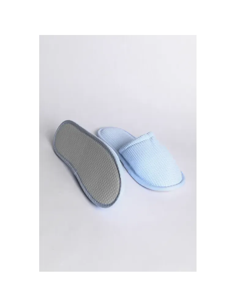 Zapatillas de hotel nido de abeja azul para hombre | Merveyl