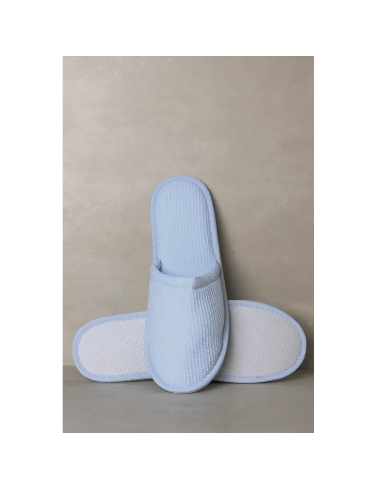 Zapatillas de hotel nido de abeja azul para hombre | Merveyl