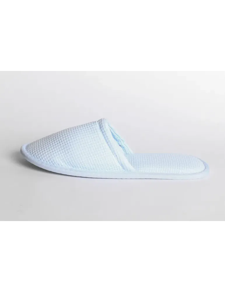 Zapatillas de hotel nido de abeja azul para hombre | Merveyl