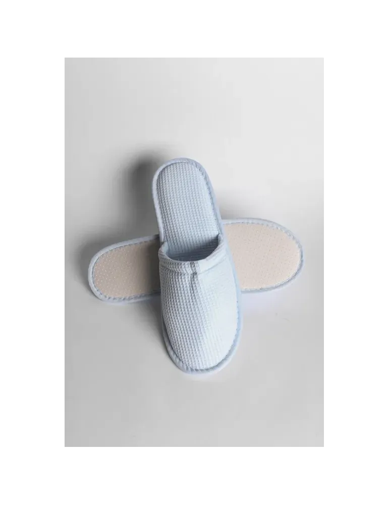 Zapatillas de hotel nido de abeja azul para hombre | Merveyl