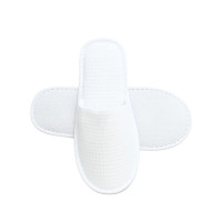 Zapatillas de hotel cerradas de nido de abeja blancas | Merveyl