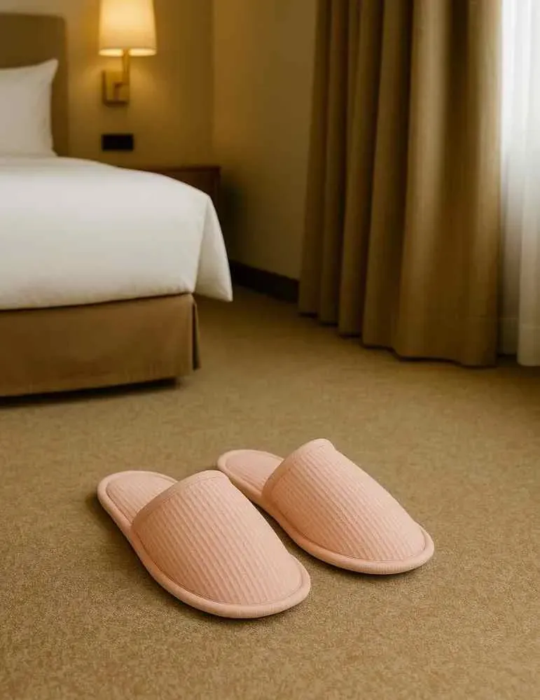 Pantuflas de Hotel Nido de Abeja Rosa Mujer | Merveyl