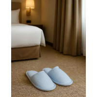 Zapatillas de hotel nido de abeja azul para hombre | Merveyl