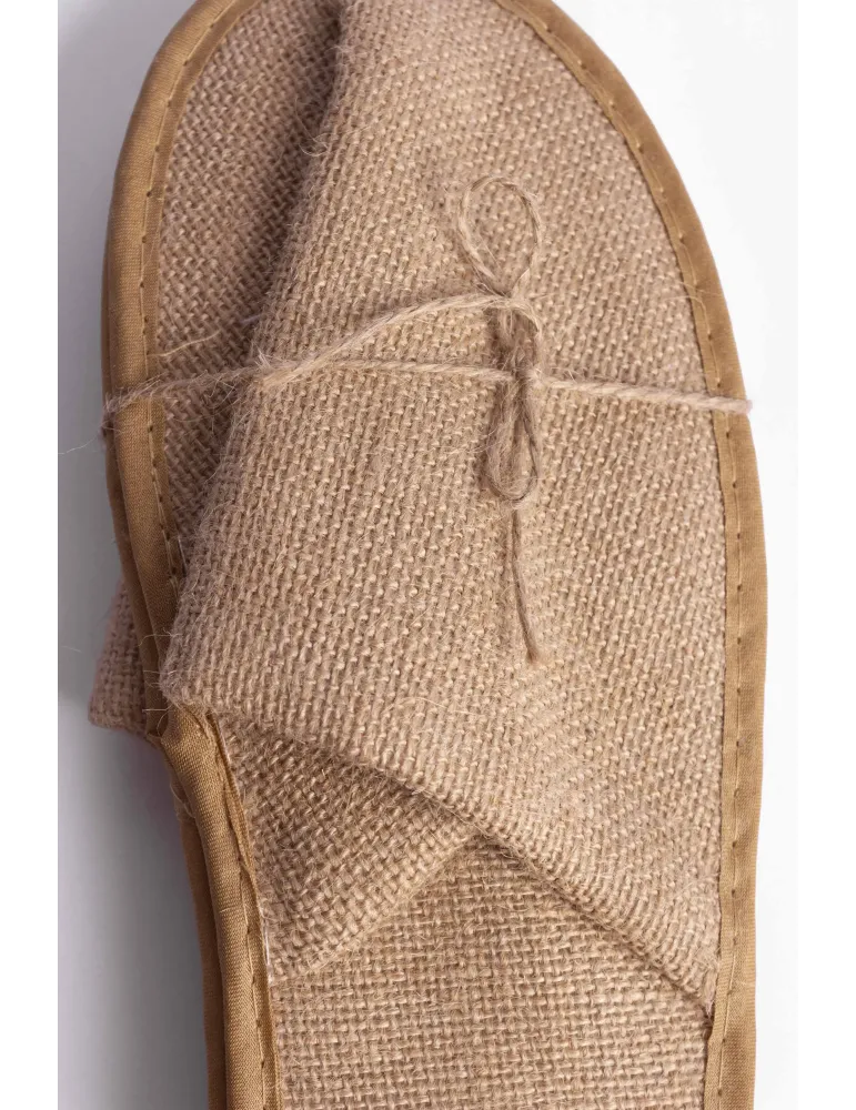 Zapatillas de hotel de yute natural estándar | Merveyl