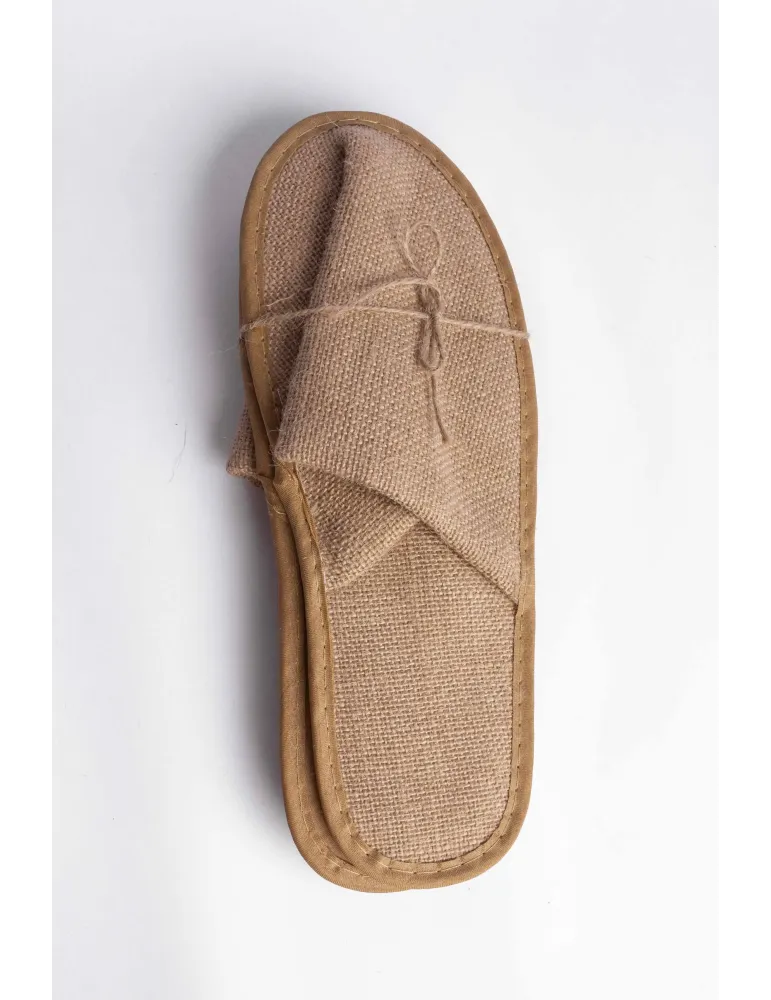 Zapatillas de hotel de yute natural estándar | Merveyl