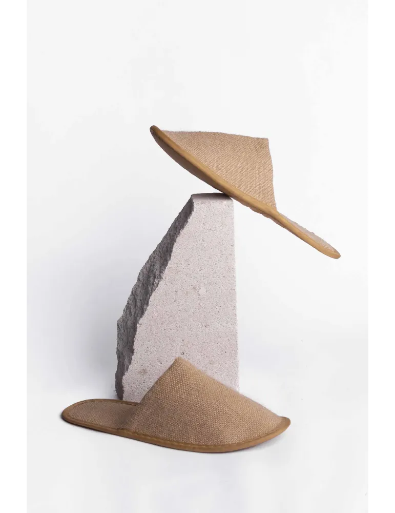 Zapatillas de hotel de yute natural estándar | Merveyl