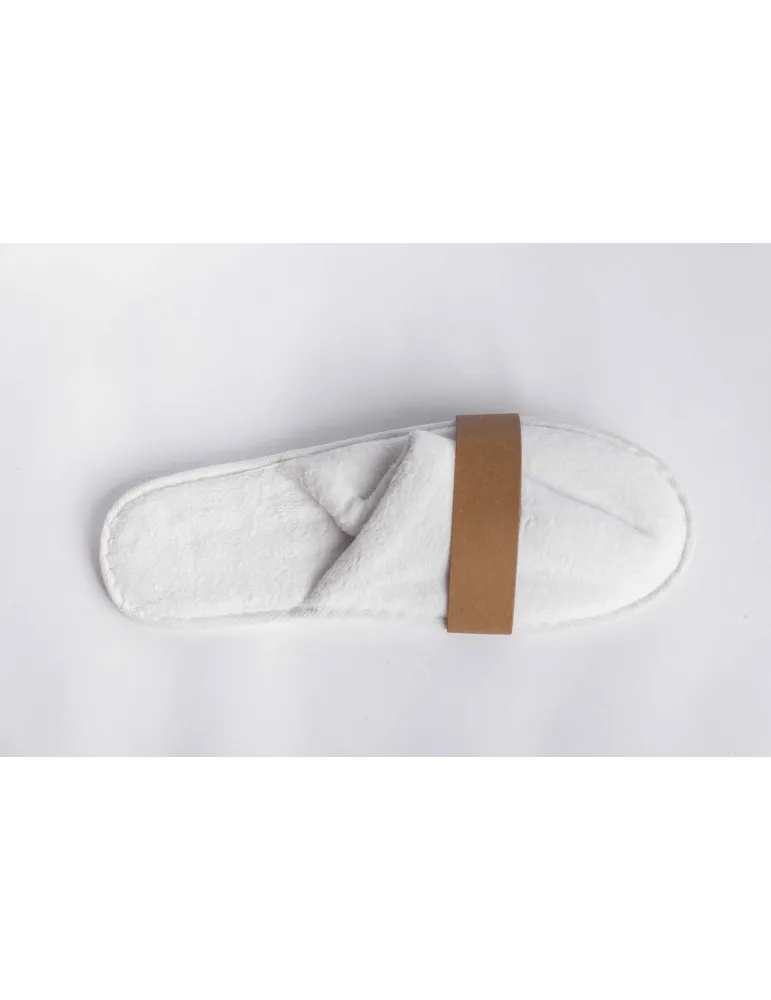 Zapatillas de terciopelo 100% algodón reciclables para hotel | Merveyl