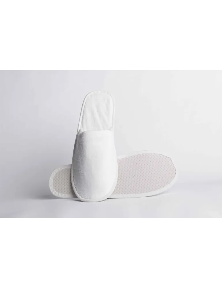 Zapatillas de terciopelo 100% algodón reciclables para hotel | Merveyl