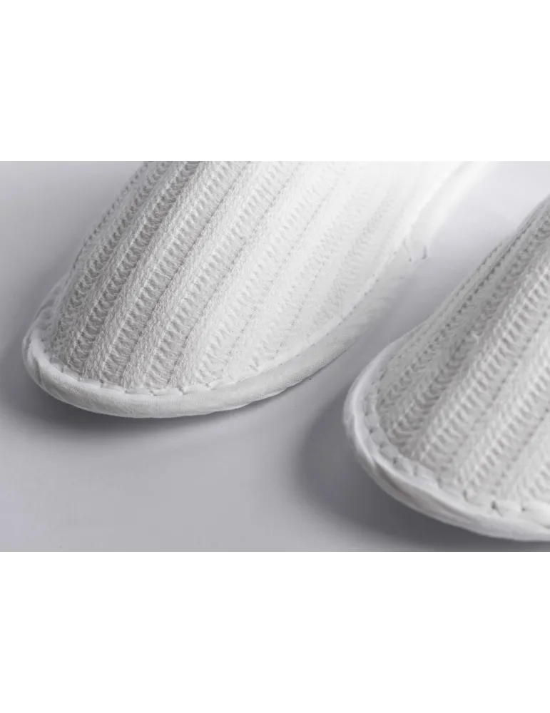 Zapatillas de hotel algodón orgánico estampado de espiga | Merveyl