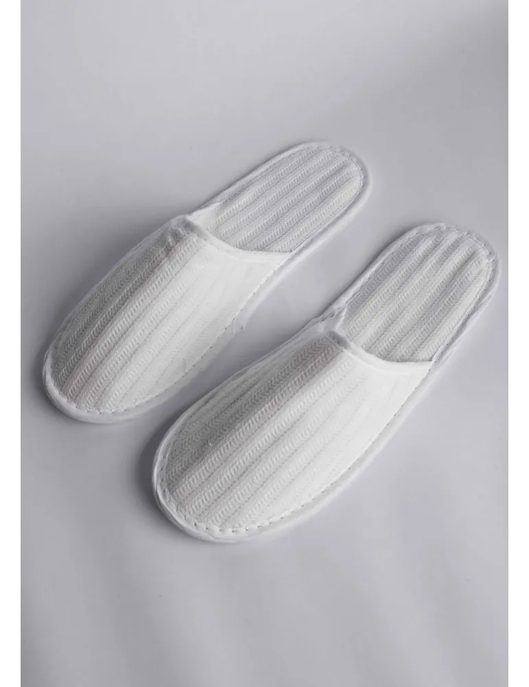 Zapatillas de hotel algodón orgánico estampado de espiga | Merveyl