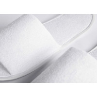 Zapatillas de hotel abiertas de rizo ligero | Merveyl