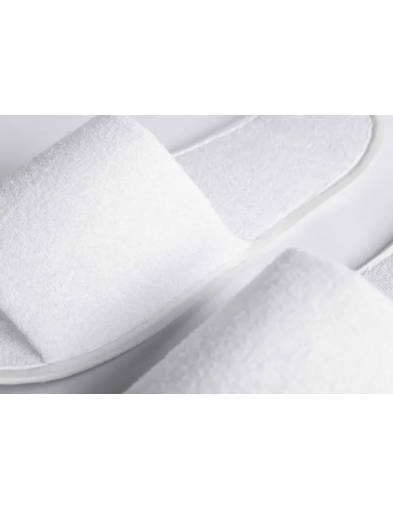 Zapatillas de hotel abiertas de rizo ligero | Merveyl