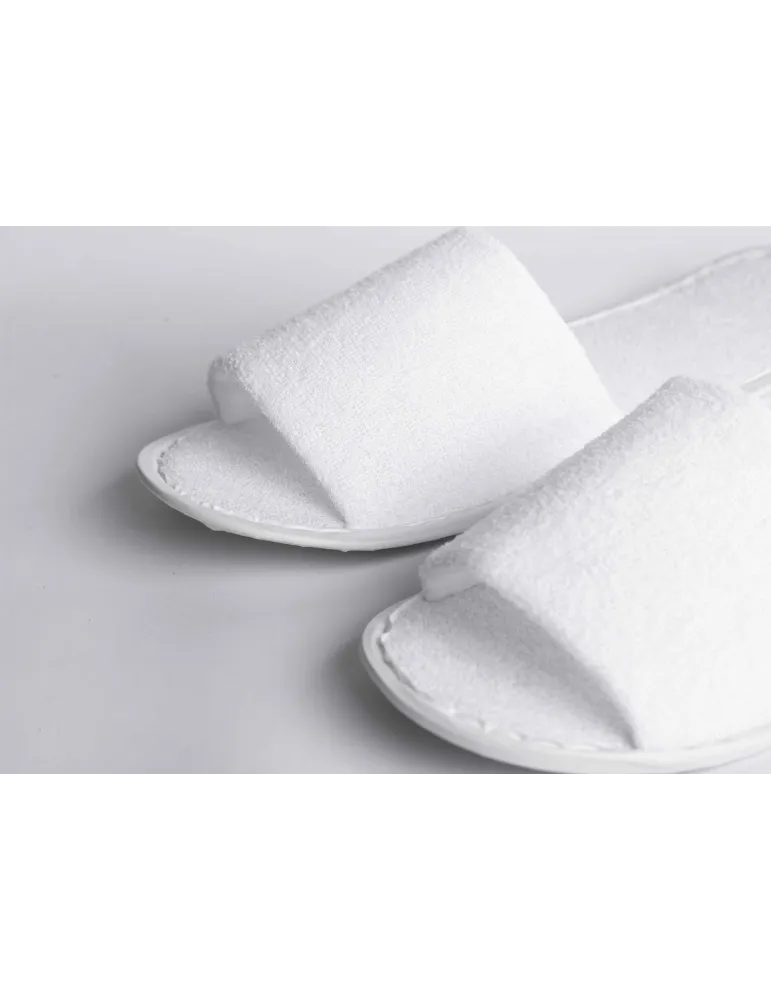Zapatillas de hotel abiertas de rizo ligero | Merveyl