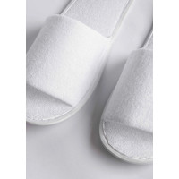 Zapatillas de hotel abiertas de rizo ligero | Merveyl