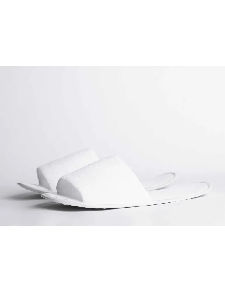 Zapatillas de hotel abiertas de rizo ligero | Merveyl