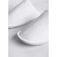 Pantuflas de Terciopelo Blanco para Hotel | Merveyl