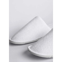 Pantuflas de Terciopelo Blanco para Hotel | Merveyl