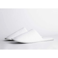 Pantuflas de Terciopelo Blanco para Hotel | Merveyl