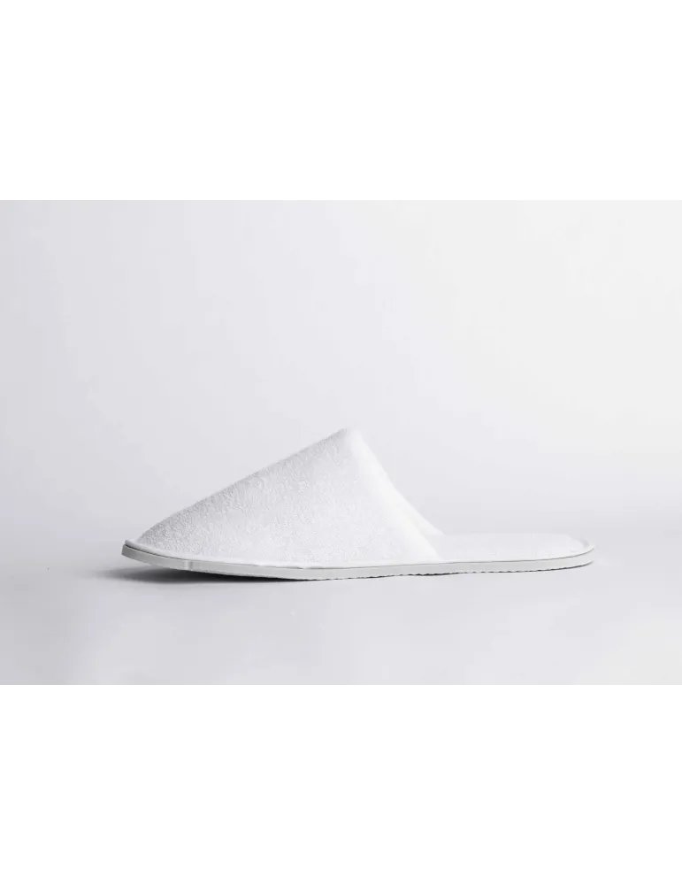 Pantuflas de Terciopelo Blanco para Hotel | Merveyl
