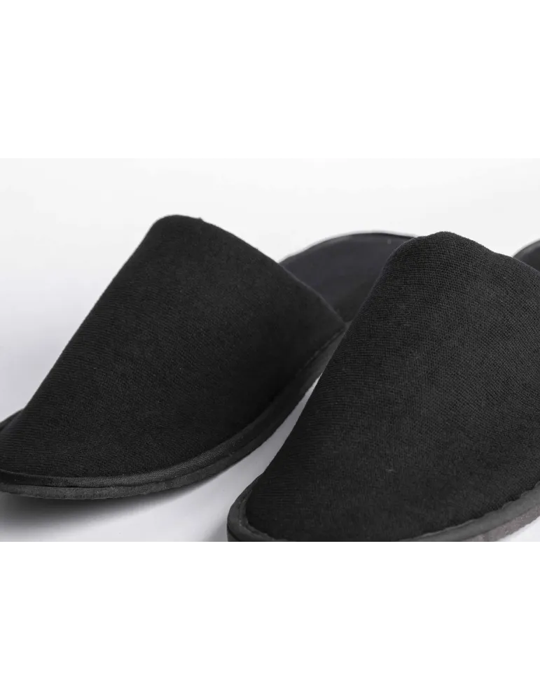 Zapatillas de Hotel Terciopelo Negro 36-41 | Merveyl
