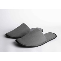 Pantuflas de hotel de terciopelo gris 40-44 | Merveyl