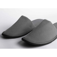 Pantuflas de hotel de terciopelo gris 40-44 | Merveyl