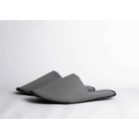Pantuflas de hotel de terciopelo gris 40-44 | Merveyl
