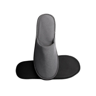 Pantuflas de hotel de terciopelo gris 40-44 | Merveyl
