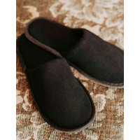 Zapatillas de Hotel Terciopelo Negro 36-41 | Merveyl