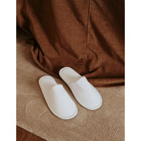 Pantuflas de Terciopelo Blanco para Hotel | Merveyl