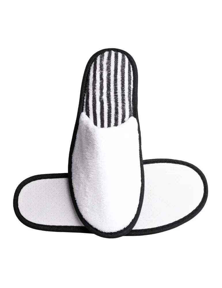 Zapatillas de spa para mujer cerradas H2O blanco estriado