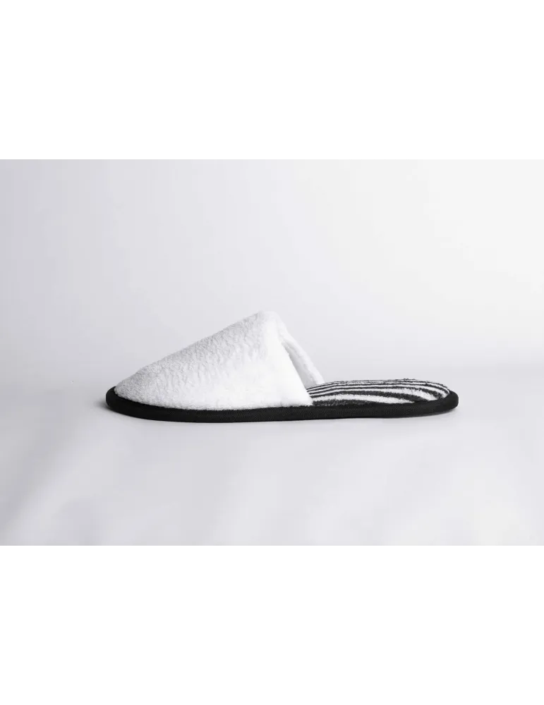 Zapatillas de spa para mujer cerradas H2O blanco estriado