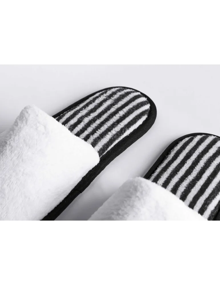 Zapatillas de spa para mujer cerradas H2O blanco estriado